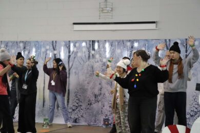 Ed Center students dance during a holiday performance.